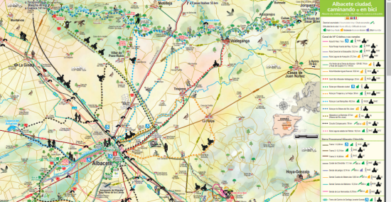 Albacete ciudad y alrededores, senderos caminando o en bici- 2022.