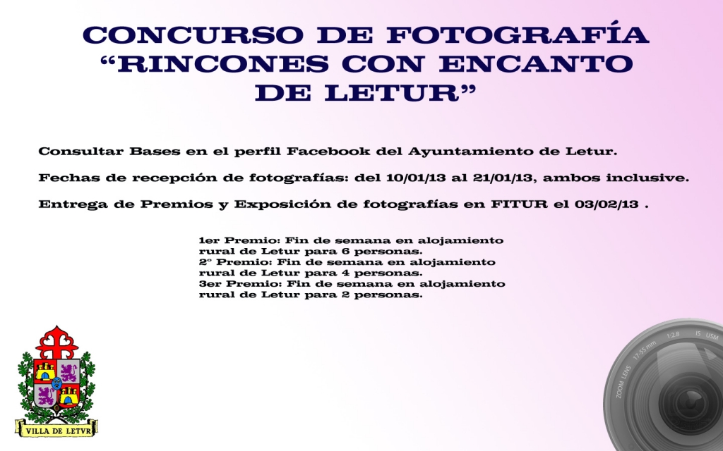 CONCURSO DE FOTOGRAFÍA “RINCONES CON ENCANTO DE LETUR