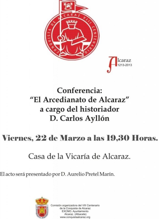 Conferencia sobre Arcedianato de Alcaraz 2013