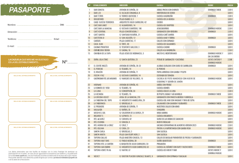 NUEVAS JORNADAS GASTRONOMICAS DE CAZUELAS