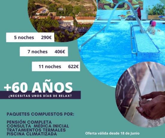 Oferta +60 años saludables en Balneario de la Concepción 